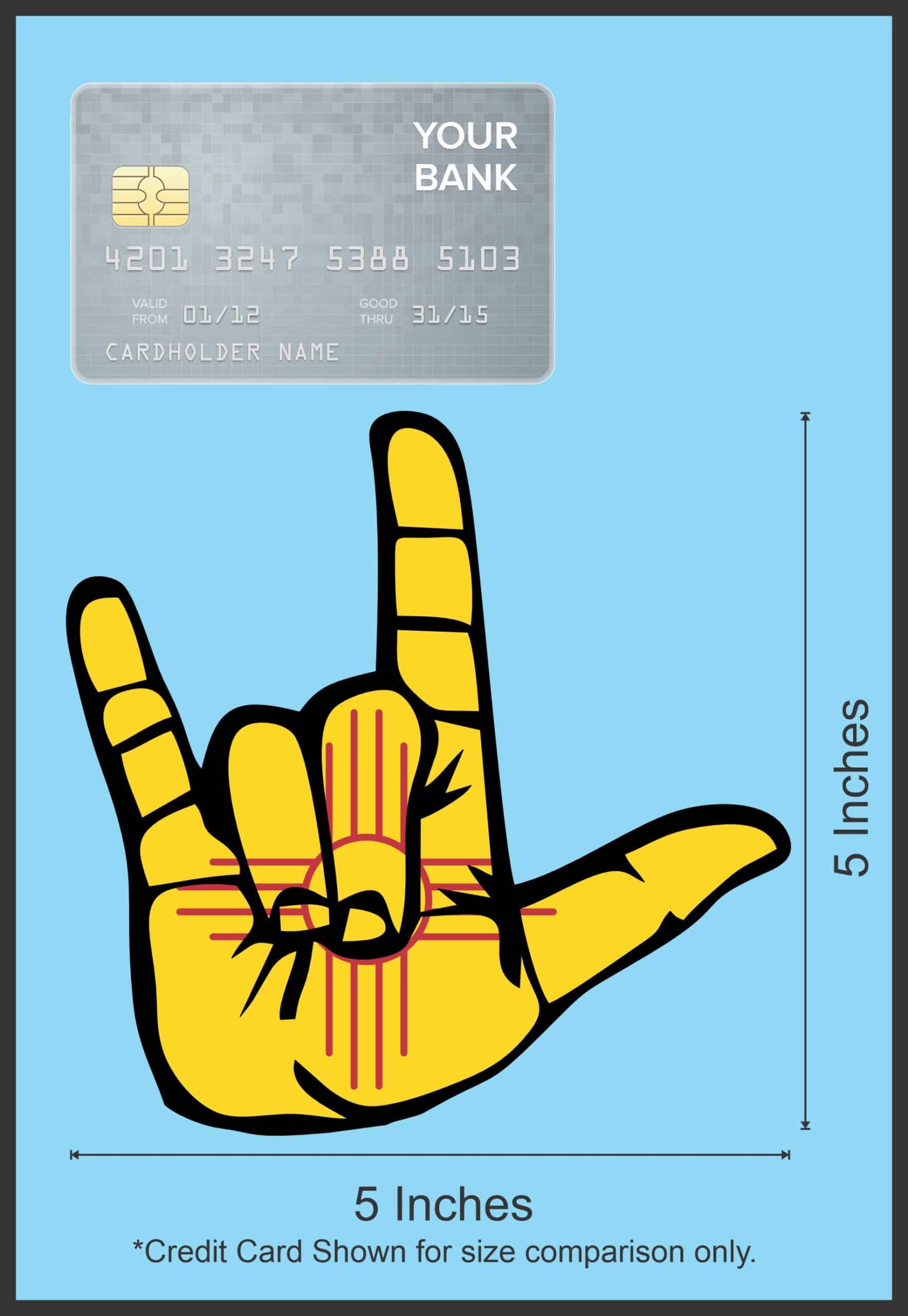 StickerTalk New Mexico I Love You Hand Sticker, 5 inches x 5 inches - Image 6