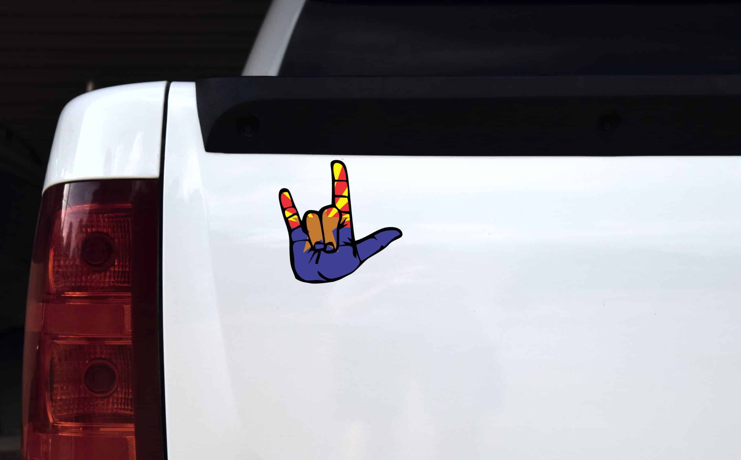 StickerTalk Arizona I Love You Hand Sticker, 5 inches x 5 inches - Image 4