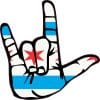 Chicago I Love You Hand Sticker