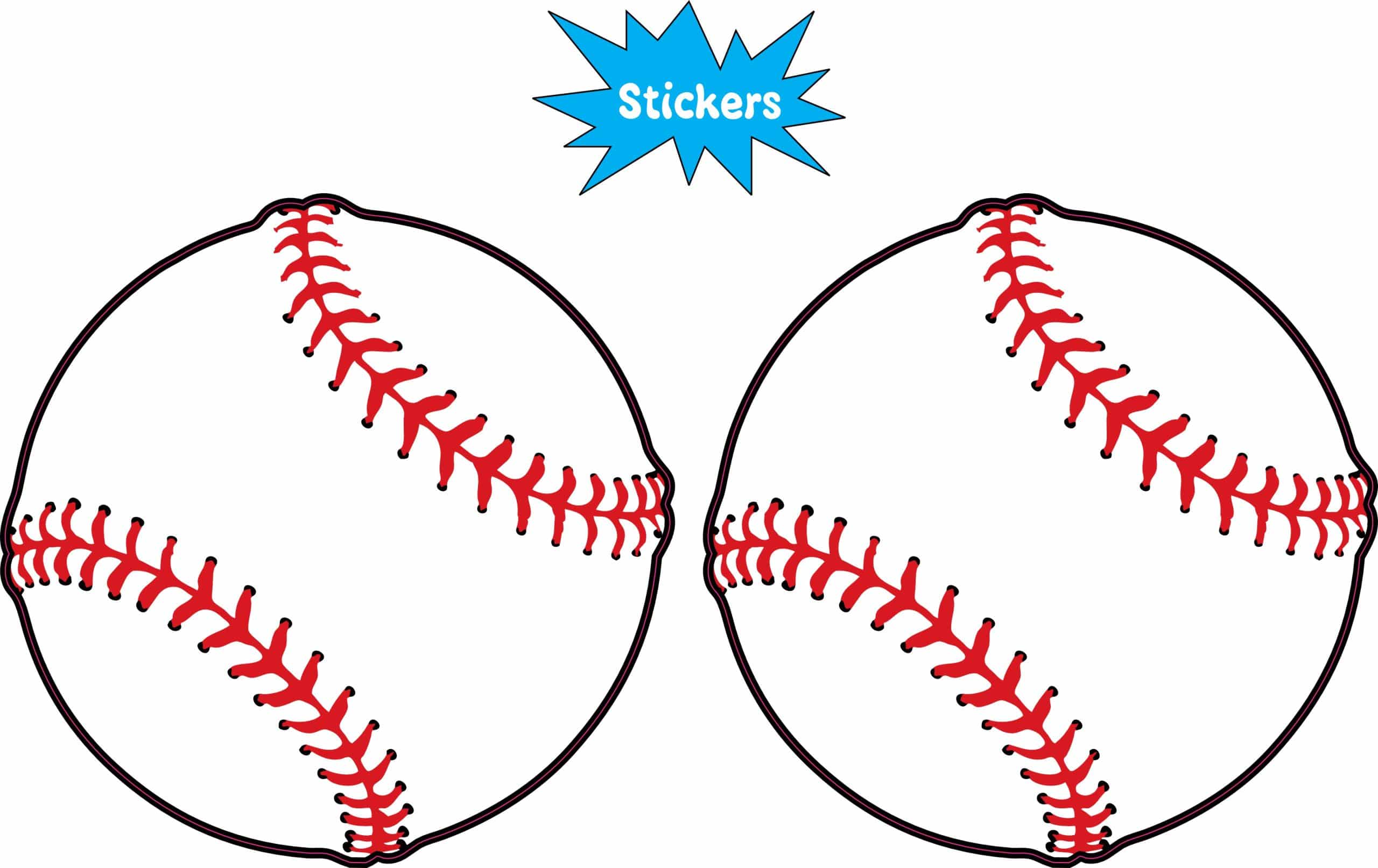 StickerTalk Baseball Stickers, 3 inches x 3 inches - Image 3