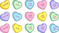 Candy Heart Stickers