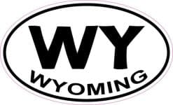 Oval Wyoming Sticker