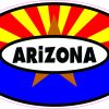 Oval Arizona Flag Sticker