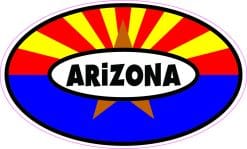 Oval Arizona Flag Sticker