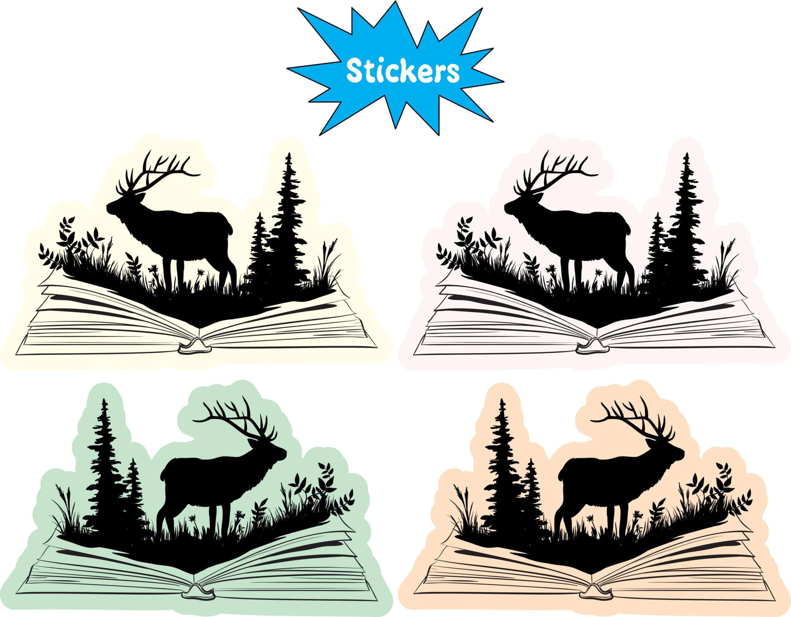StickerTalk Elk Storybook Stickers, 2.5 inches x 1.5 inches - Image 2