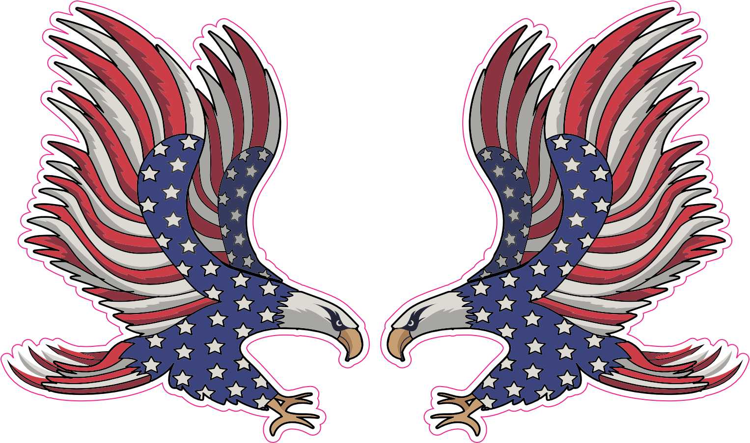 USA Eagle Stickers