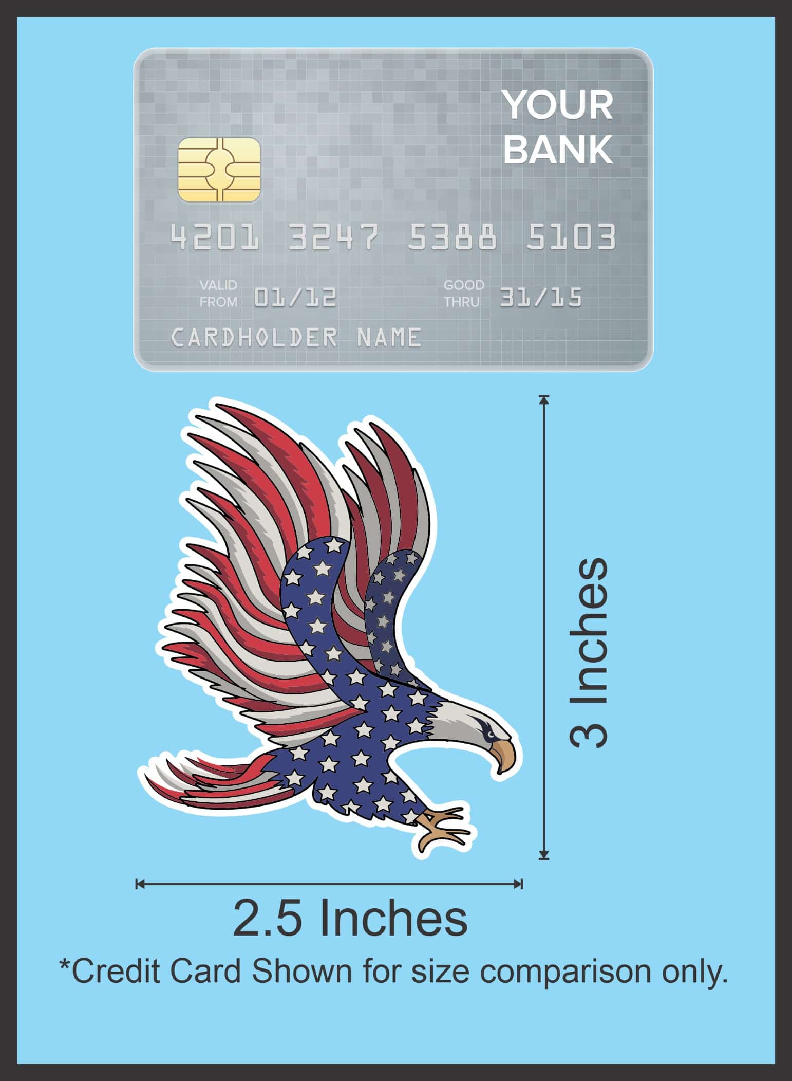 StickerTalk USA Eagle Stickers, 2.5 inches x 3 inches - Image 9