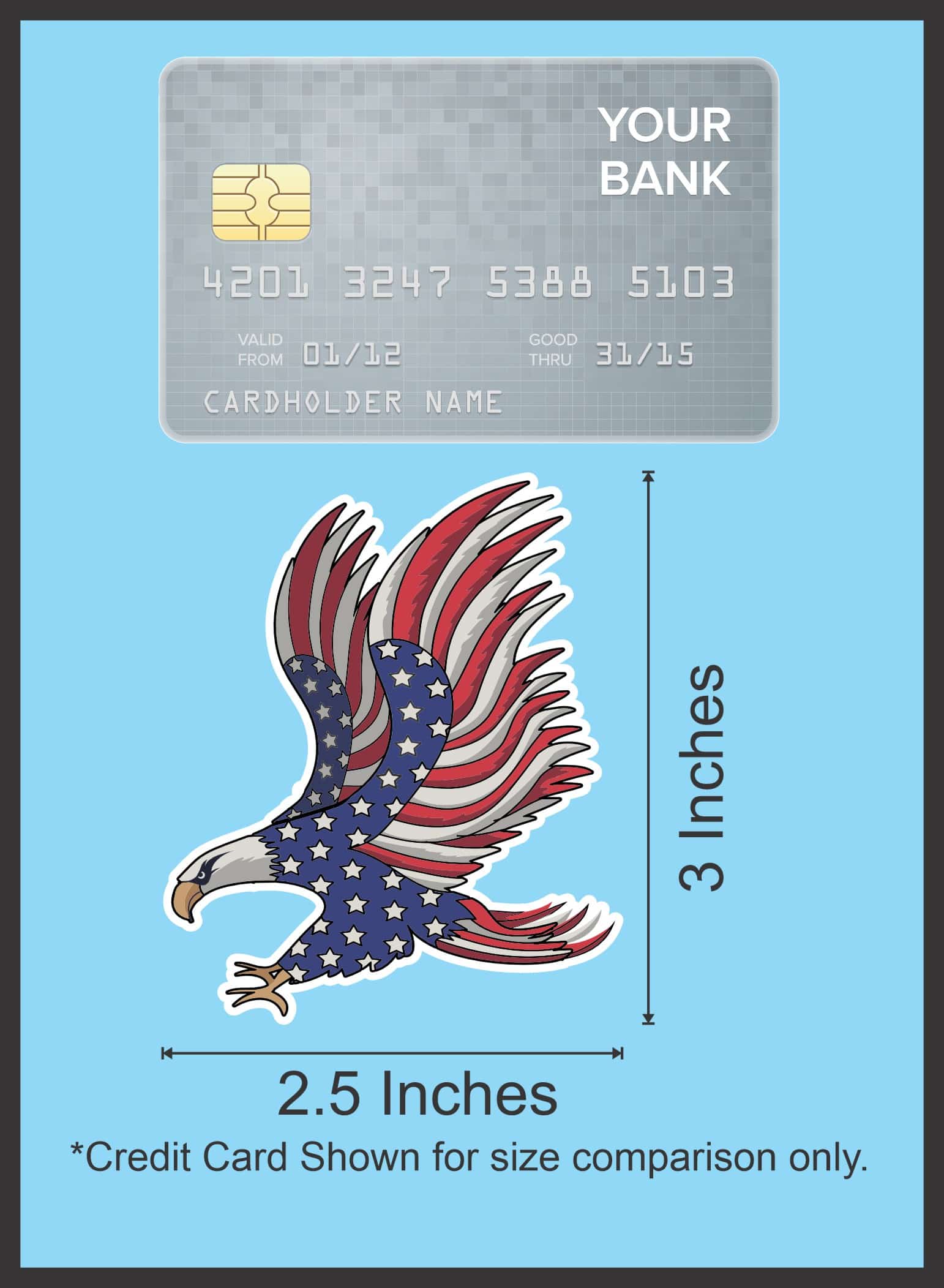 StickerTalk USA Eagle Stickers, 2.5 inches x 3 inches - Image 10