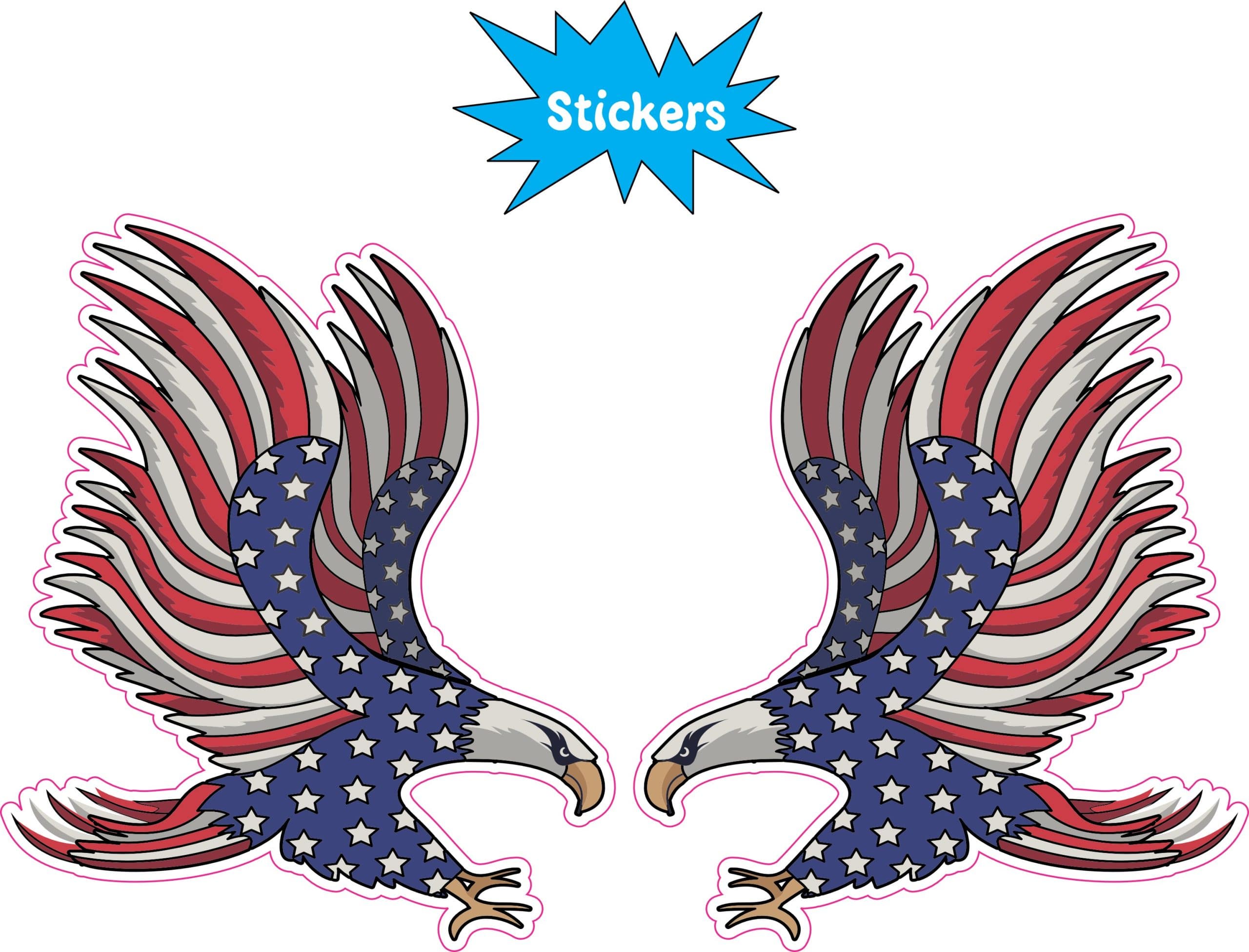 StickerTalk USA Eagle Stickers, 2.5 inches x 3 inches - Image 2