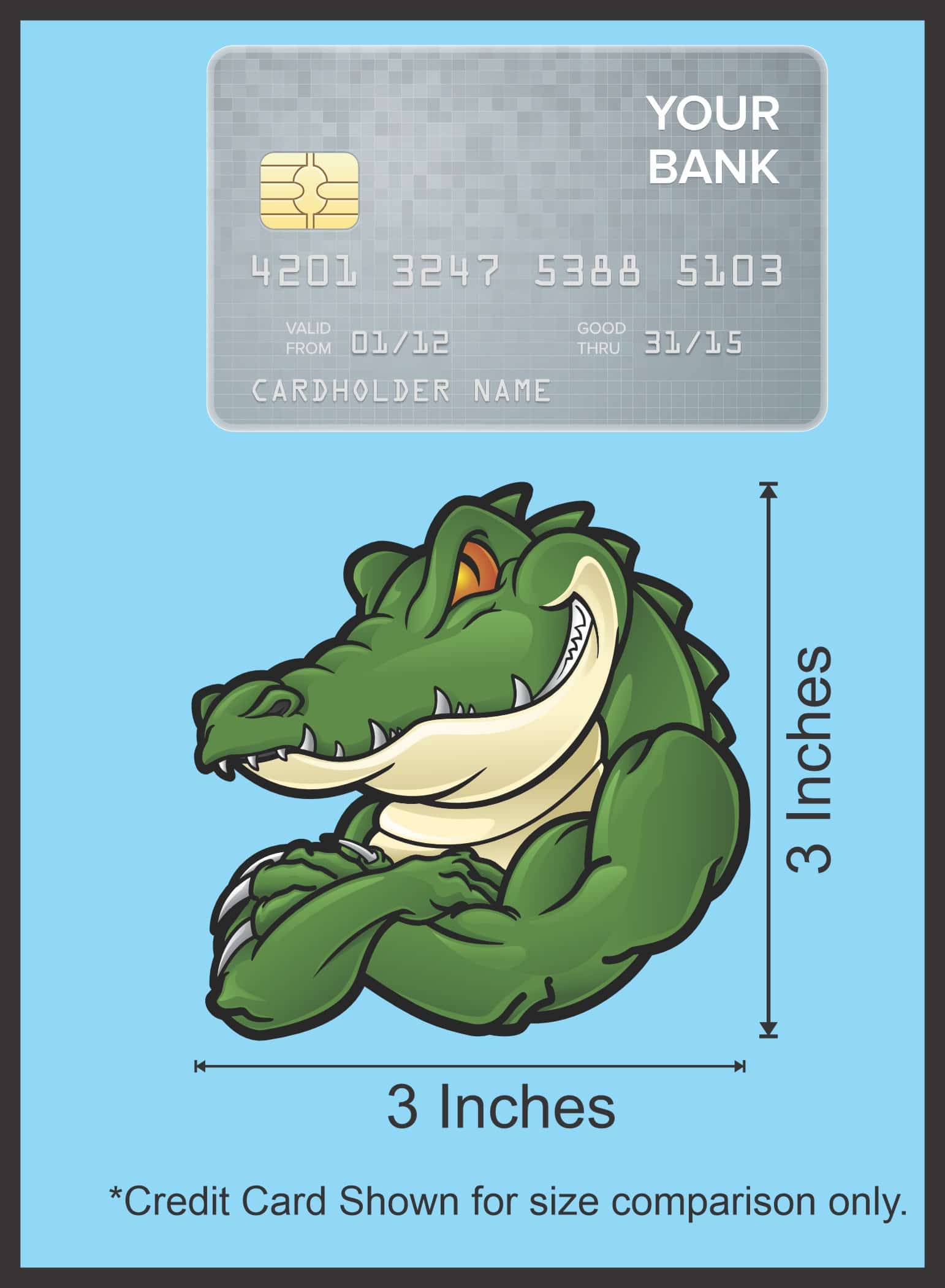 StickerTalk Crocodile Mascot Stickers, 3 inches x 3 inches - Image 9