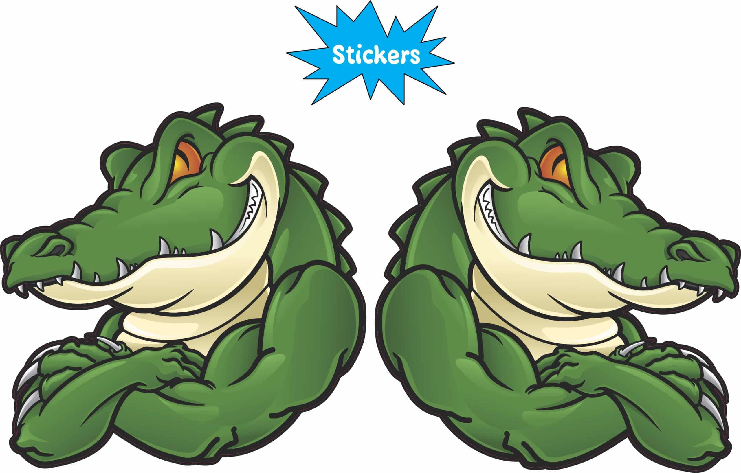 StickerTalk Crocodile Mascot Stickers, 3 inches x 3 inches - Image 2