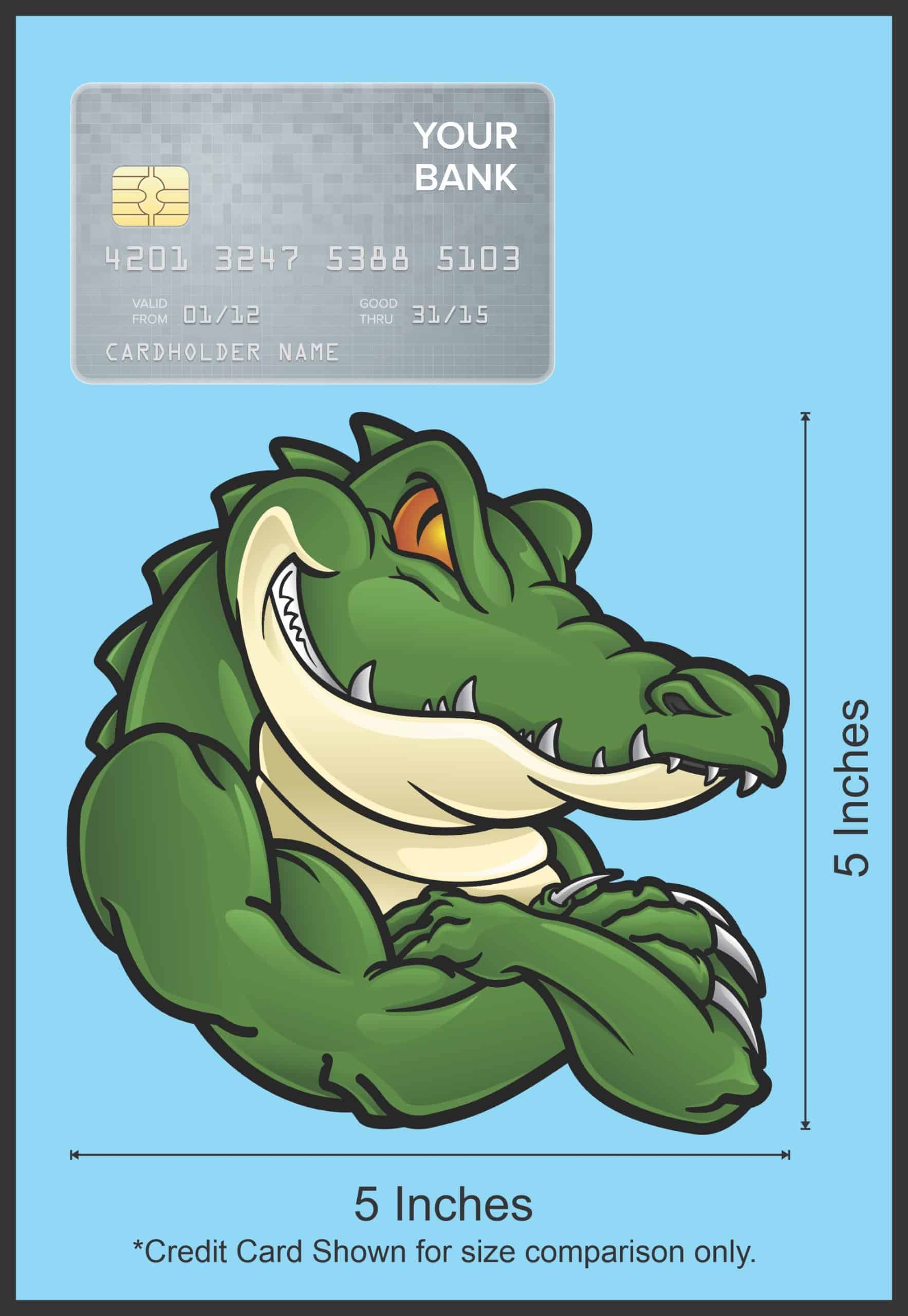 StickerTalk Crocodile Mascot Sticker, 5 inches x 5 inches - Image 5