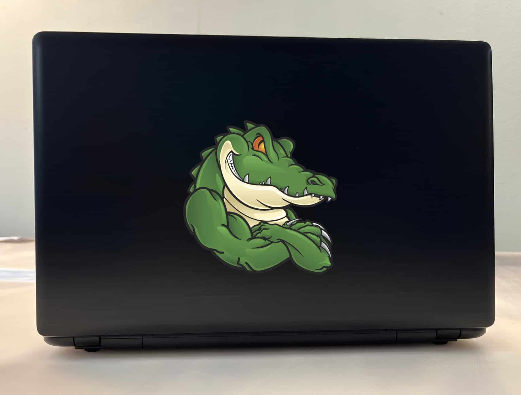 StickerTalk Crocodile Mascot Sticker, 5 inches x 5 inches - Image 3