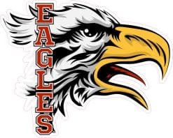 Red Eagle Mascot Sticker