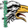 Green Eagle Head Mascot Sticker