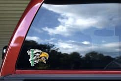 Green Eagle Head Mascot Sticker