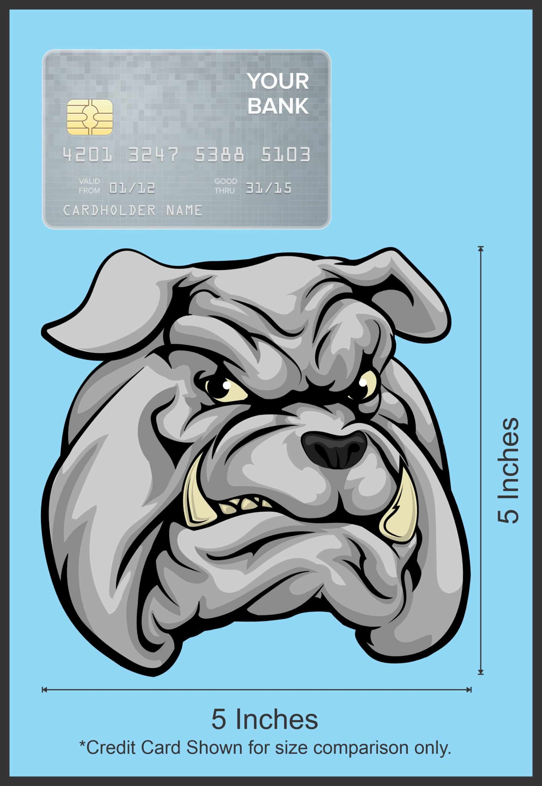 StickerTalk Bulldog Mascot Sticker, 5 inches x 5 inches - Image 5