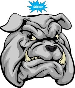 Alternative view of StickerTalk Bulldog Mascot Sticker, 5 inches x 5 inches