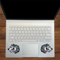 Mirrored Wolf Mascot Stickers