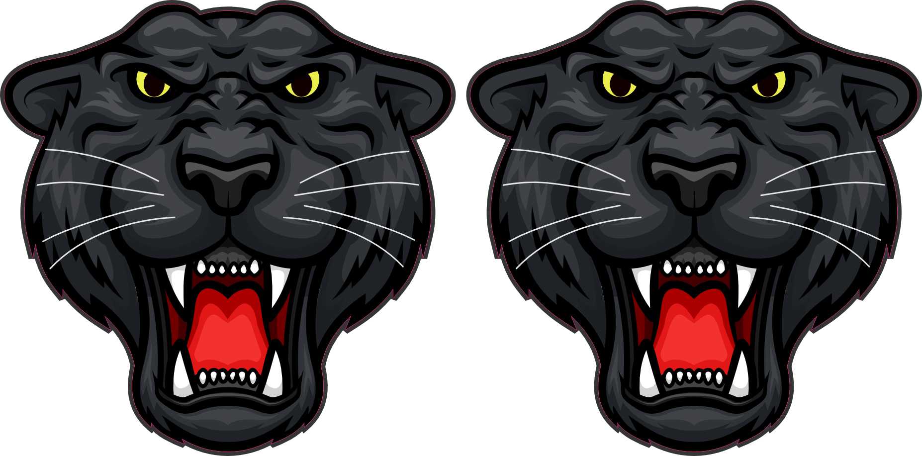StickerTalk Panther Head Mascot Stickers, 3 inches x 3 inches