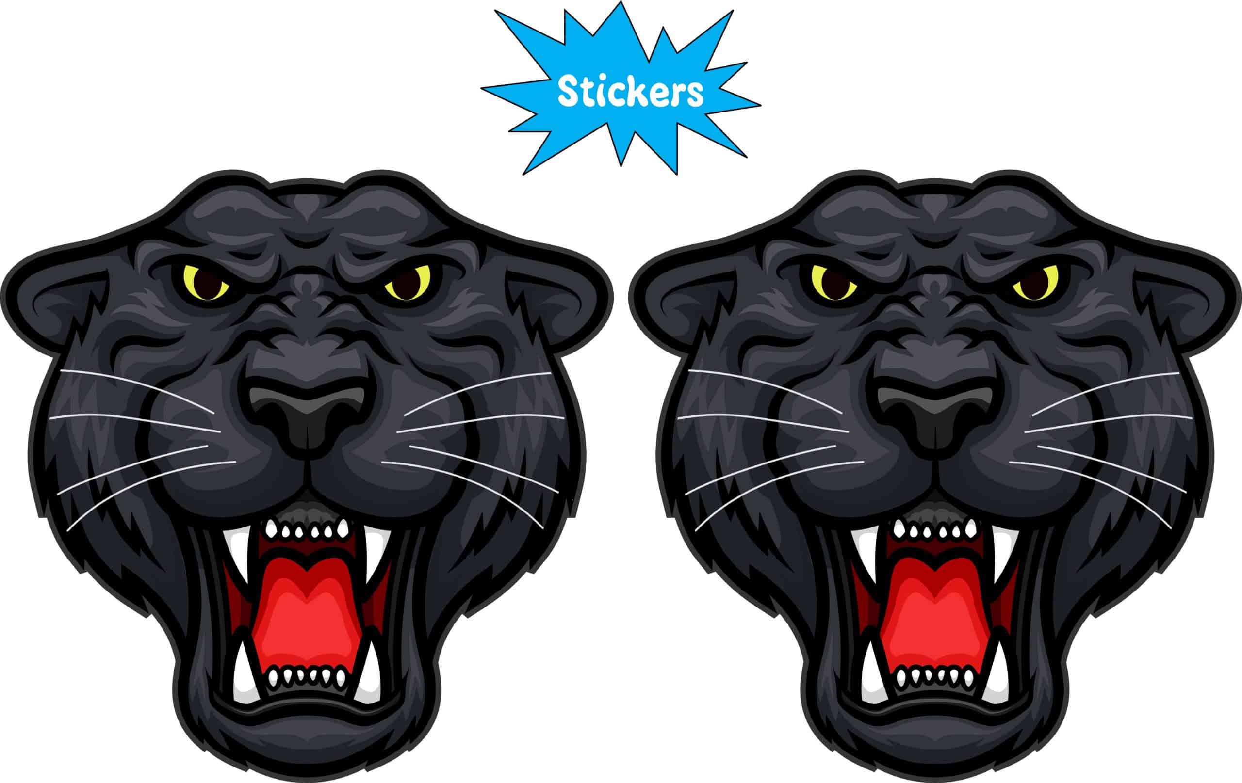 StickerTalk Panther Head Mascot Stickers, 3 inches x 3 inches - Image 2