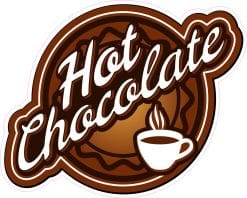 StickerTalk Hot Chocolate Sticker, 5 inches x 4 inches