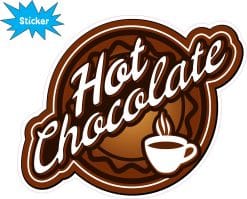 Alternative view of StickerTalk Hot Chocolate Sticker, 5 inches x 4 inches