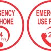 Emergency Use Phone Stickers