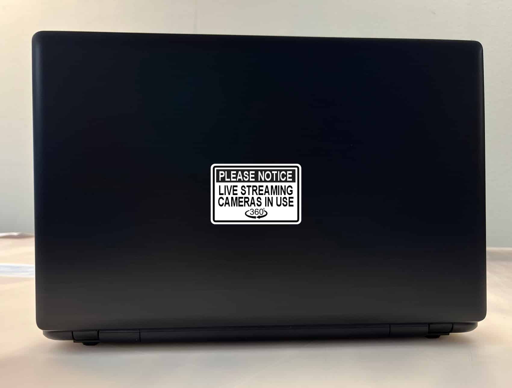 StickerTalk Notice Live Streaming Cameras in Use Stickers, 3 inches x 2 inches - Image 3