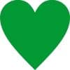Green Heart Sticker