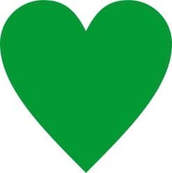 Green Heart Sticker