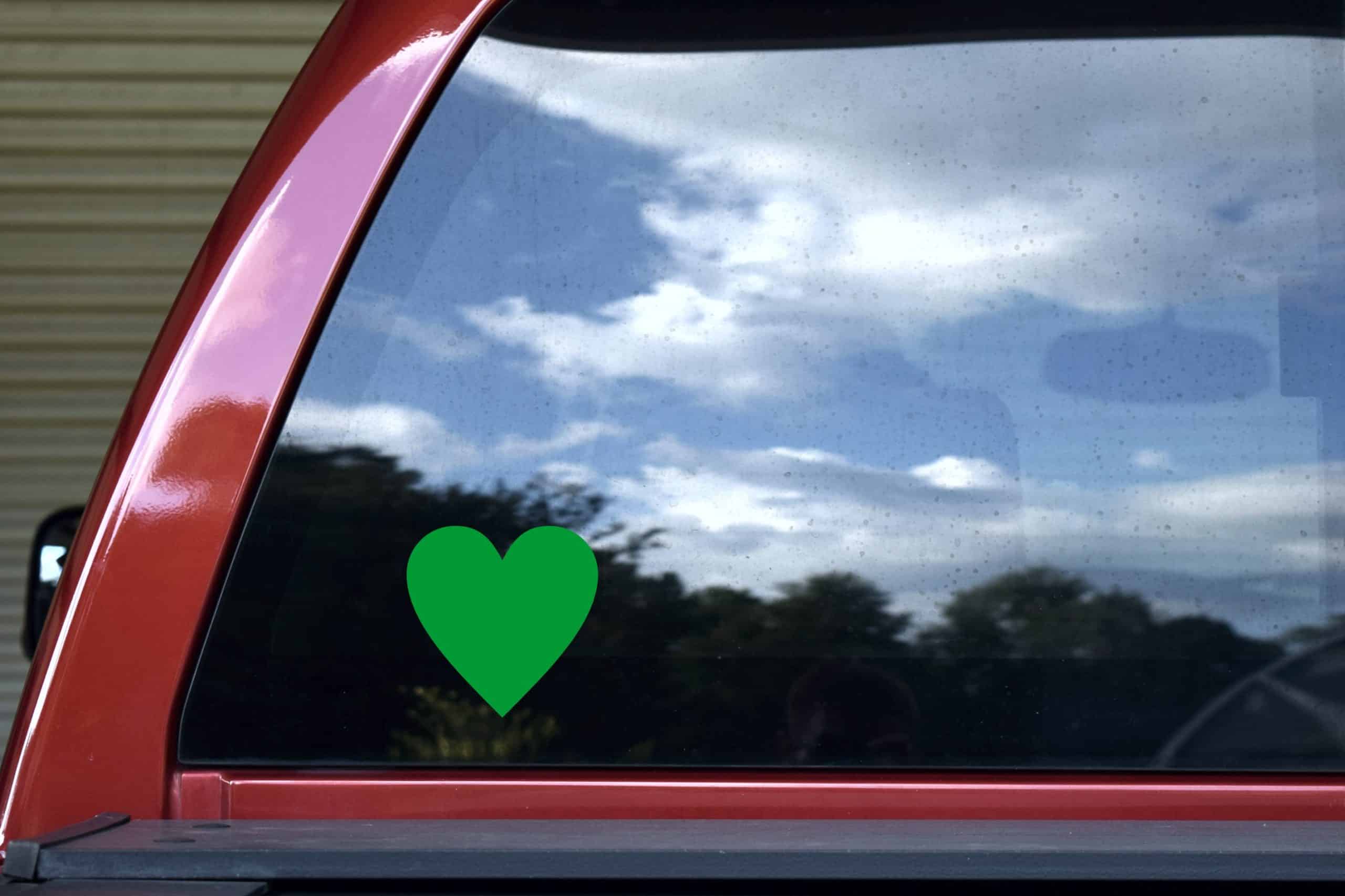 StickerTalk Green Heart Sticker, 4 inches x 4 inches - Image 5