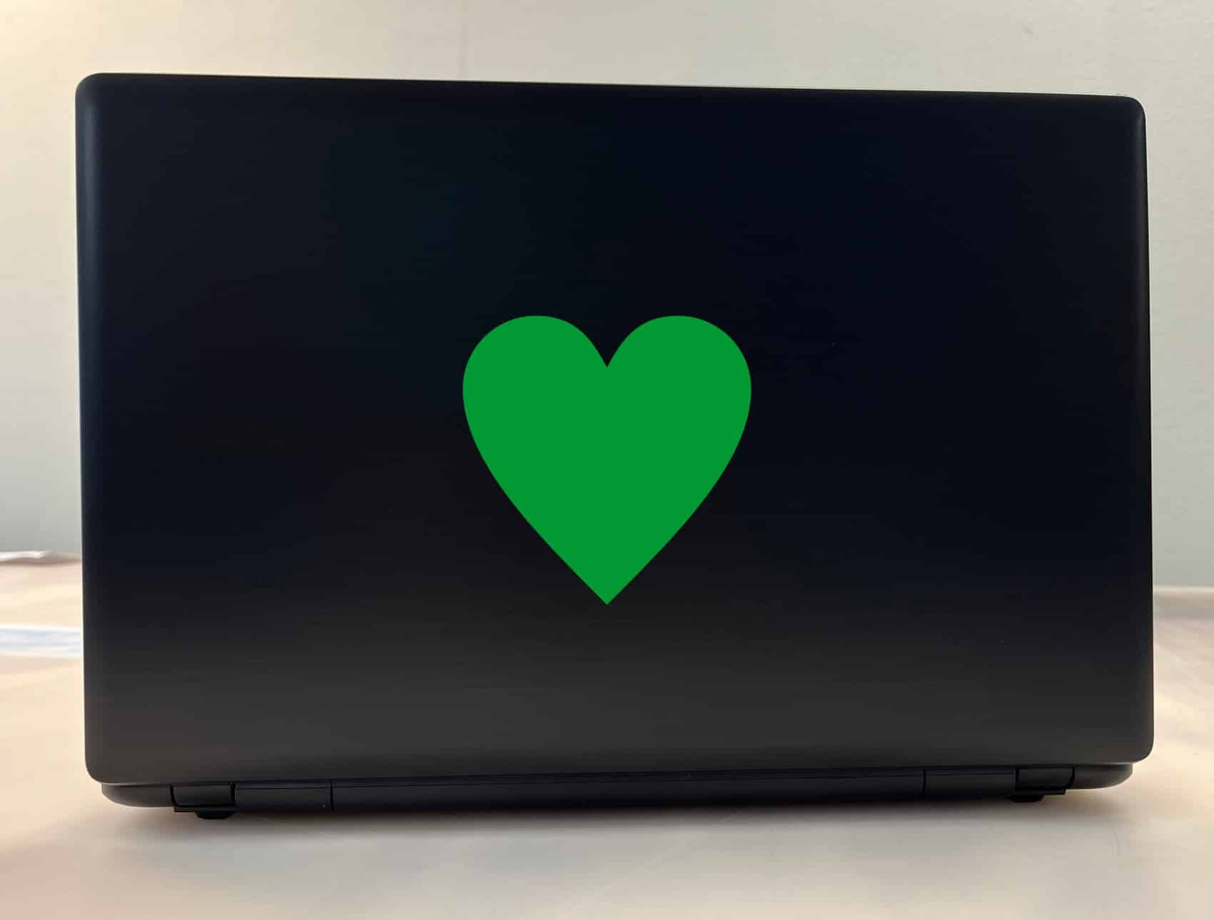 StickerTalk Green Heart Sticker, 4 inches x 4 inches - Image 3