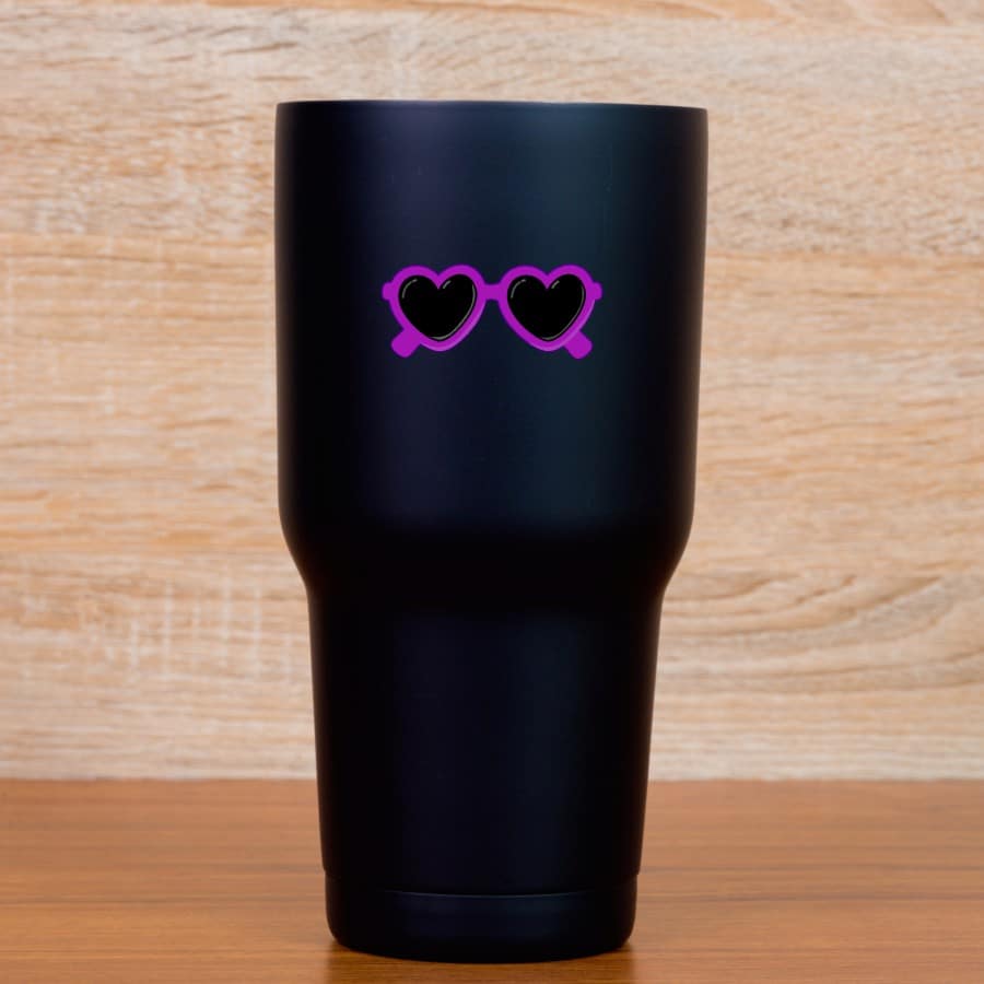 StickerTalk Heart Sunglasses Stickers, 2 inches x .85 inches - Image 6