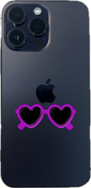 StickerTalk Heart Sunglasses Stickers, 2 inches x .85 inches - Image 7