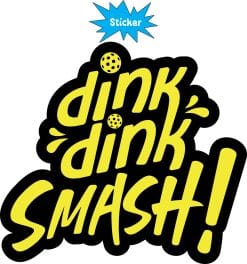 Alternative view of StickerTalk Dink Dink Smash Pickleball Sticker, 5 inches x 4.5 inches