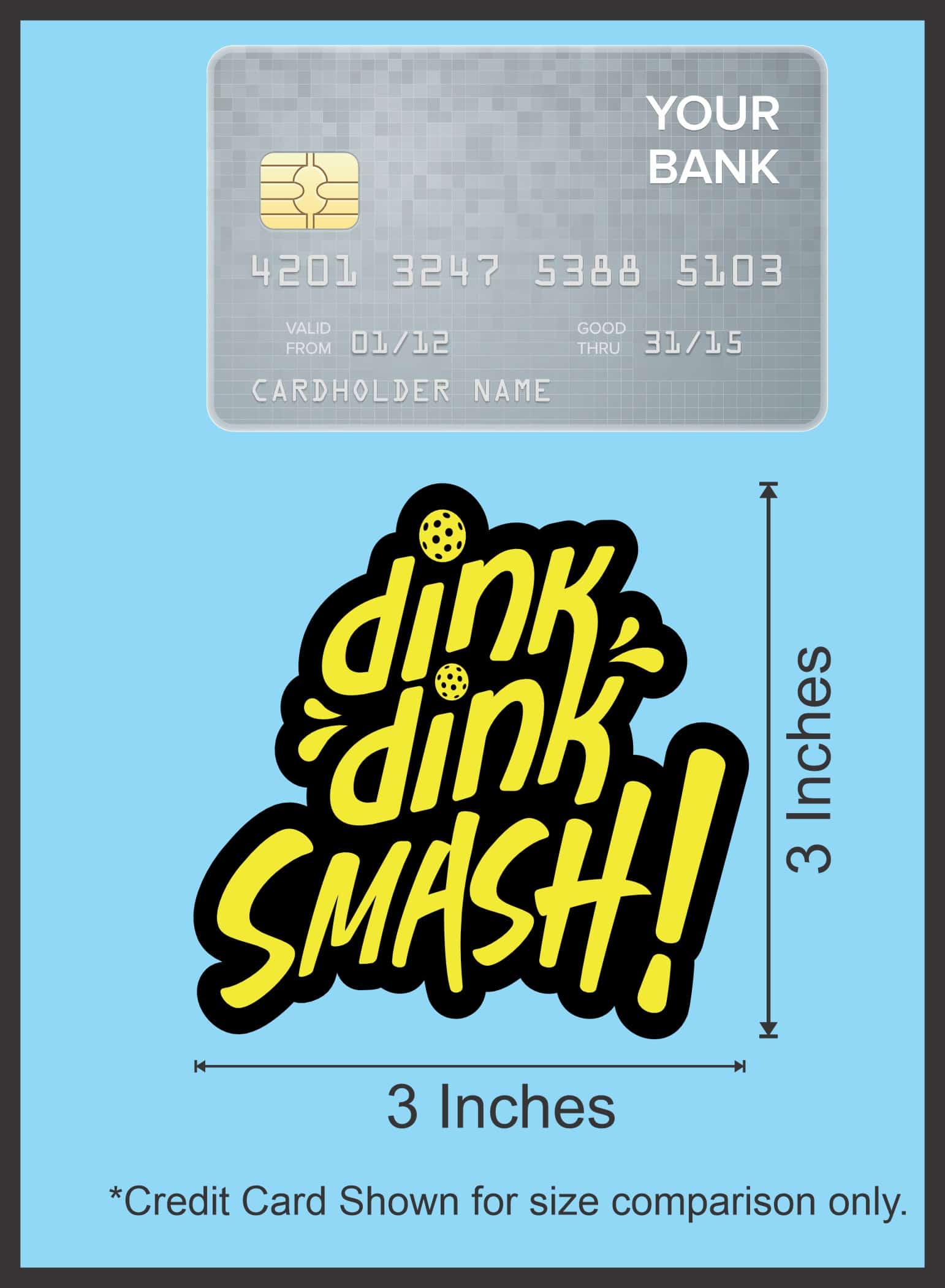 StickerTalk Dink Dink Smash Pickleball Stickers, 3 inches x 3 inches - Image 9