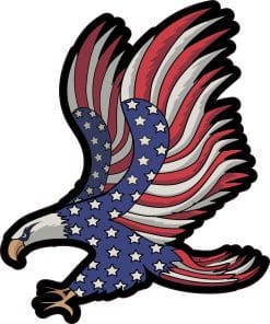 Patriotic Eagle Sticker