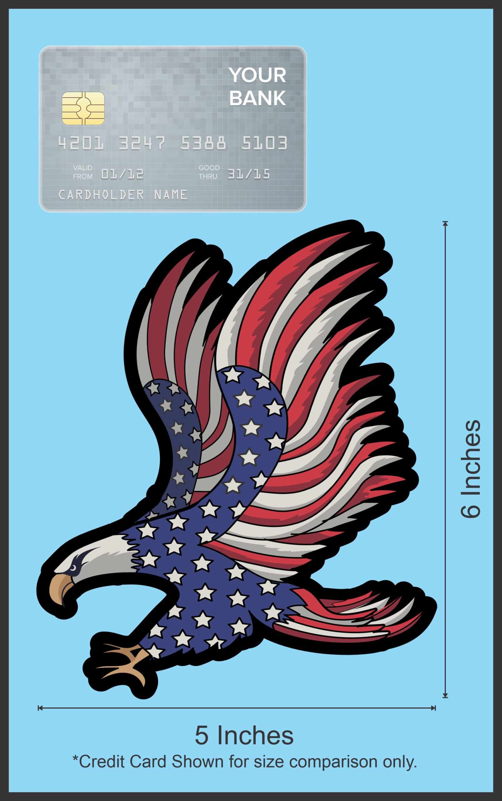 StickerTalk Patriotic Eagle Sticker, 5 inches x 6 inches - Image 6