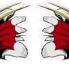 Mirrored Dragon Mascot Stickers