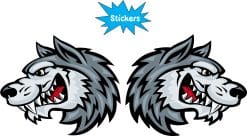 Alternative view of StickerTalk Mirrored Wolf Mascot Stickers, 3 inches x 2.5 inches