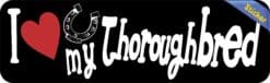 StickerTalk I Love My Thoroughbred Horse Sticker, 10 inches x 3 inches