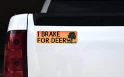 StickerTalk I Brake For Deer Sticker, 10 inches x 3 inches