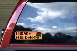StickerTalk I Brake For Deer Sticker, 10 inches x 3 inches