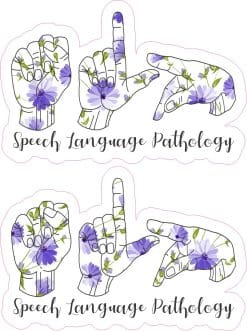 StickerTalk SLP Speech Language Pathology Stickers, 3 inches x 2 inches