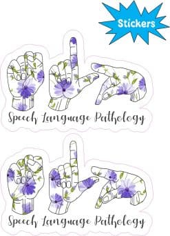 Alternative view of StickerTalk SLP Speech Language Pathology Stickers, 3 inches x 2 inches