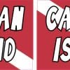 Cayman Islands Diver Down Stickers