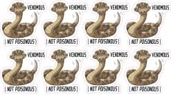 Venomous Not Poisonous Snake Stickers
