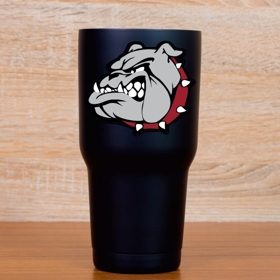StickerTalk Left Facing Maroon Collared Bulldog Sticker, 3.5 inches x 3 inches - Image 3