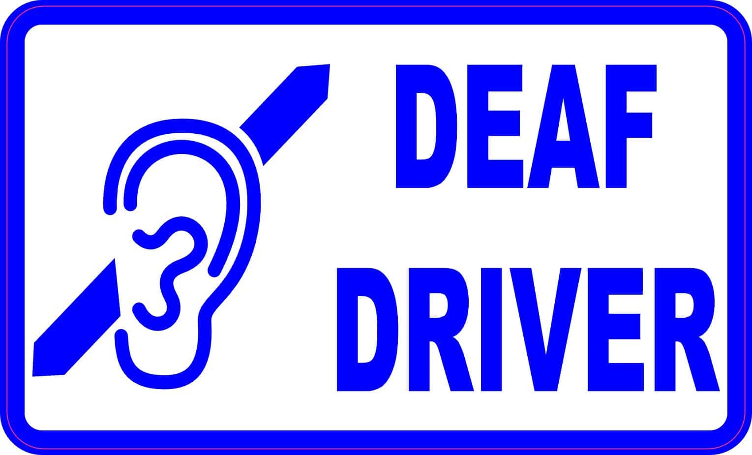 StickerTalk Deaf Driver Sticker, 5 inches x 3 inches